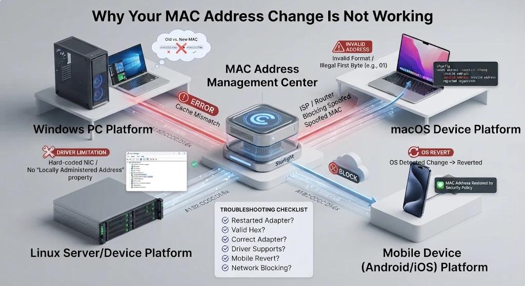 How to Change MAC Address on Windows, Mac, Linux, and Mobile