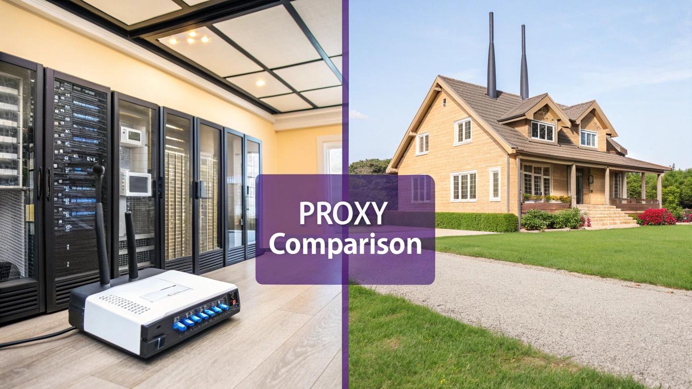 A visual comparison of different proxy types, highlighting key differences.