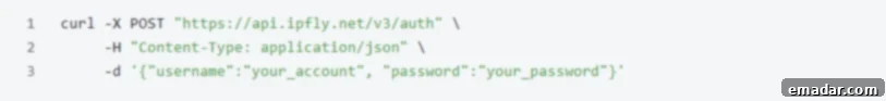 IPFLY API Token Acquisition Example