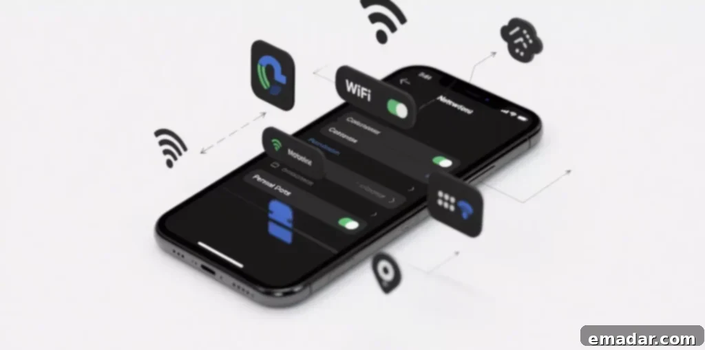 The Best Way to Change Your iPhone's IP Address for Privacy & Access iPhone screen displaying network settings, symbolizing IP address change.