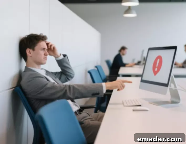 How to Fix a YouTube IP Ban? Account Appeal and Solutions A person looking frustrated at a laptop displaying YouTube with an error message, symbolizing an IP ban.