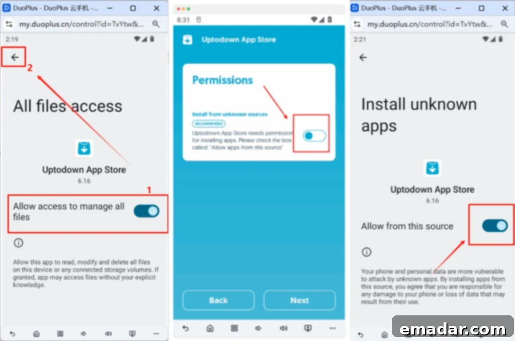Latest Telegram Download and Registration Tutorial Granting permissions for Uptodown
