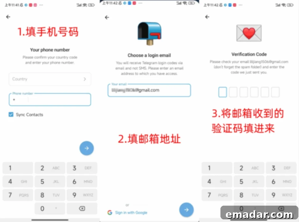 Latest Telegram Download and Registration Tutorial Telegram registration screen showing phone number input
