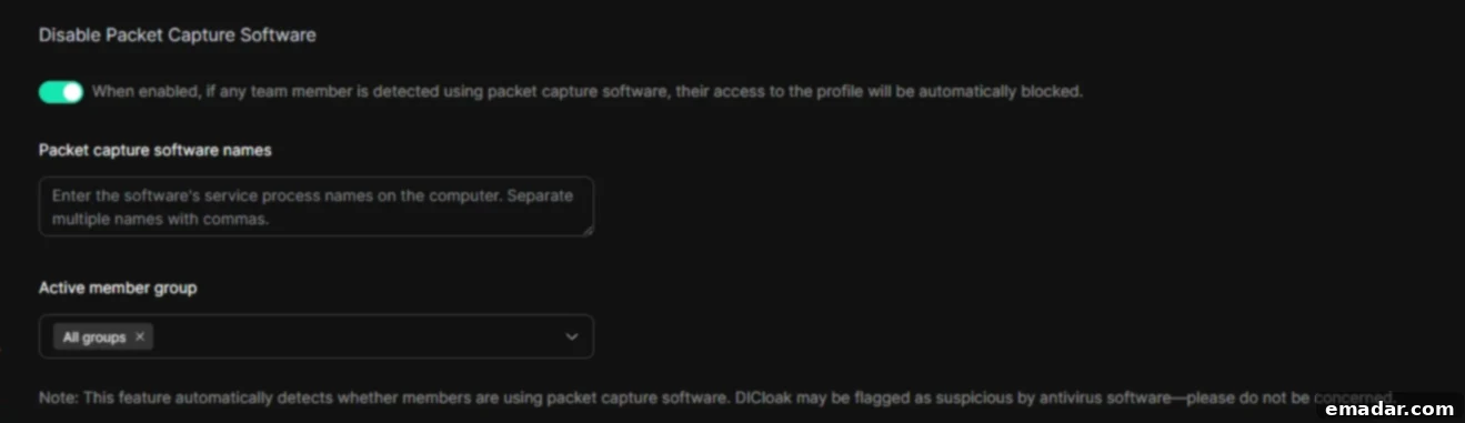 Proactive Security Against Data Sniffing Packet Capture Detection System