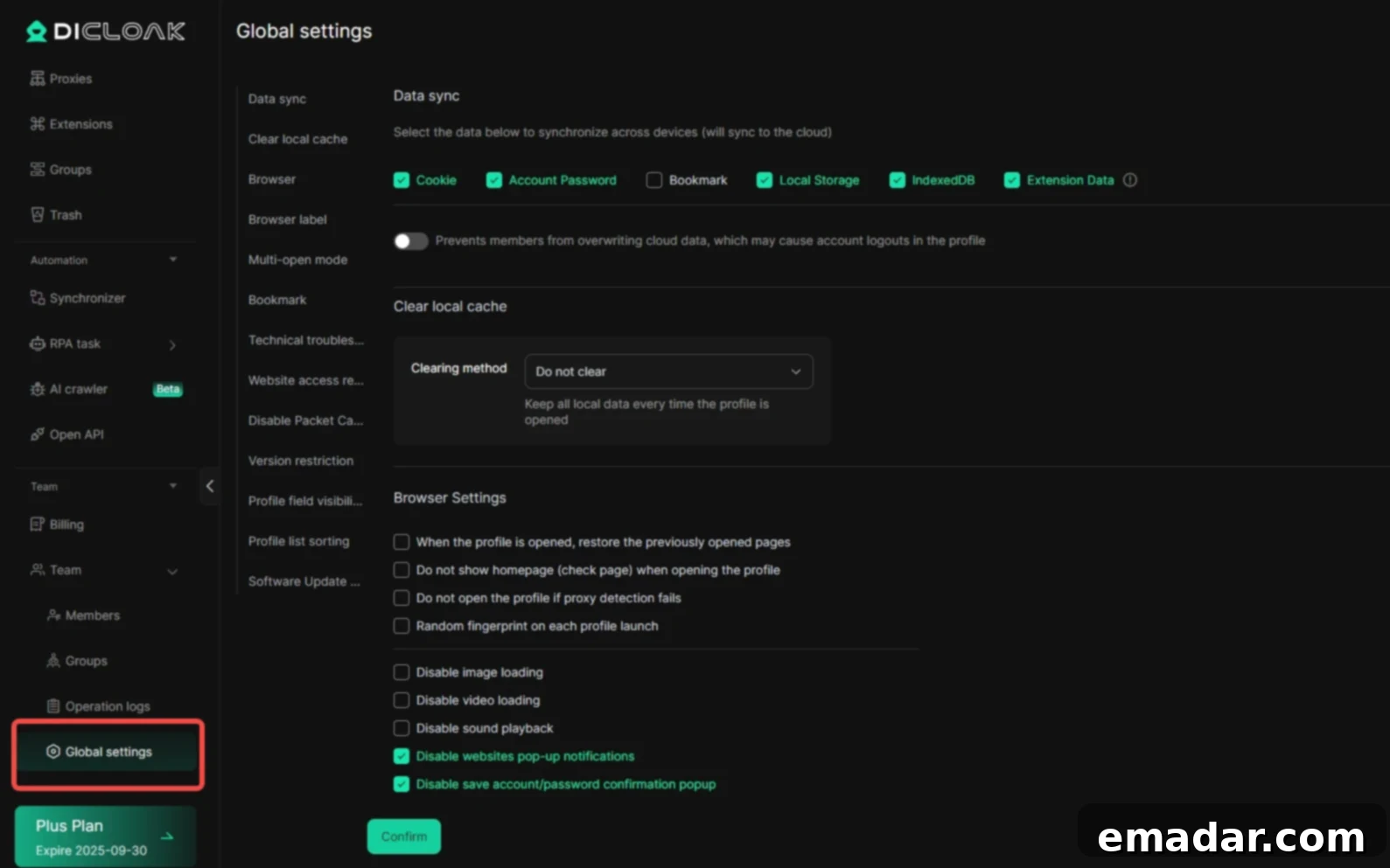Fine-Tune Your DICloak Experience with Global Settings Global Settings Configuration