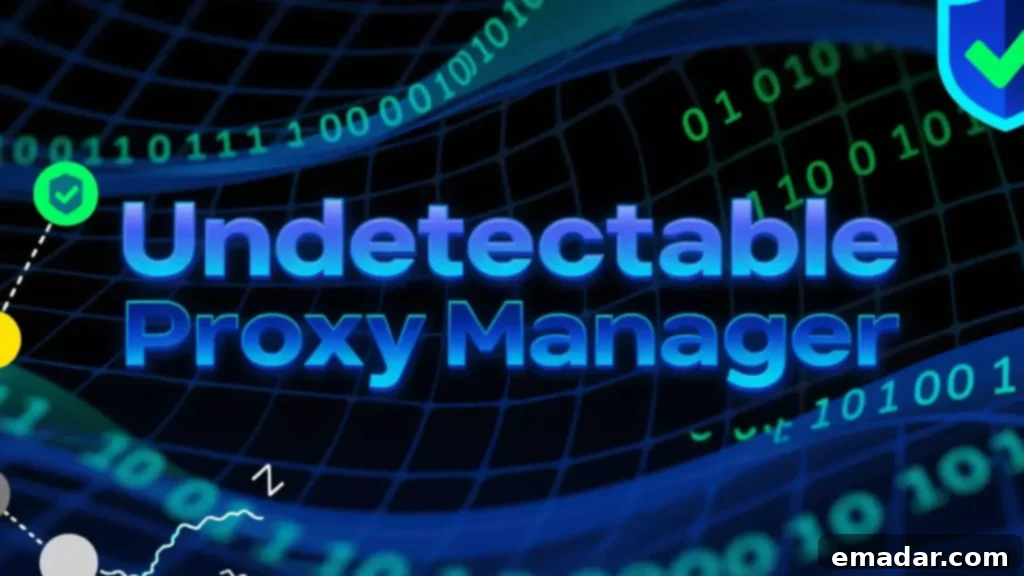 Undetectable Proxy Manager: How It Works and Why You Need It An illustration depicting the concept of an undetectable proxy manager, with a stylized network of interconnected nodes and obscured pathways, emphasizing anonymity and advanced digital operations.