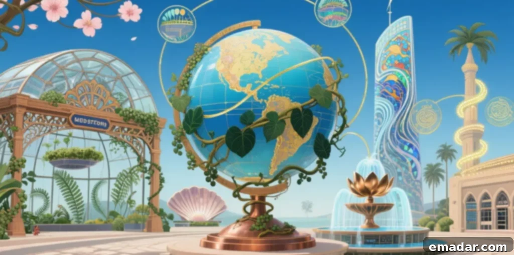 Diverse global applications of public IP addresses, showing smart cities, cloud servers, and remote access icons.