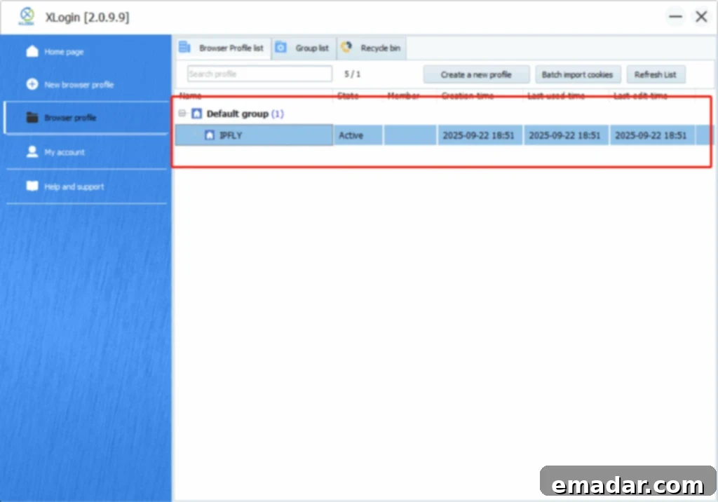 XLogin Profile Saved