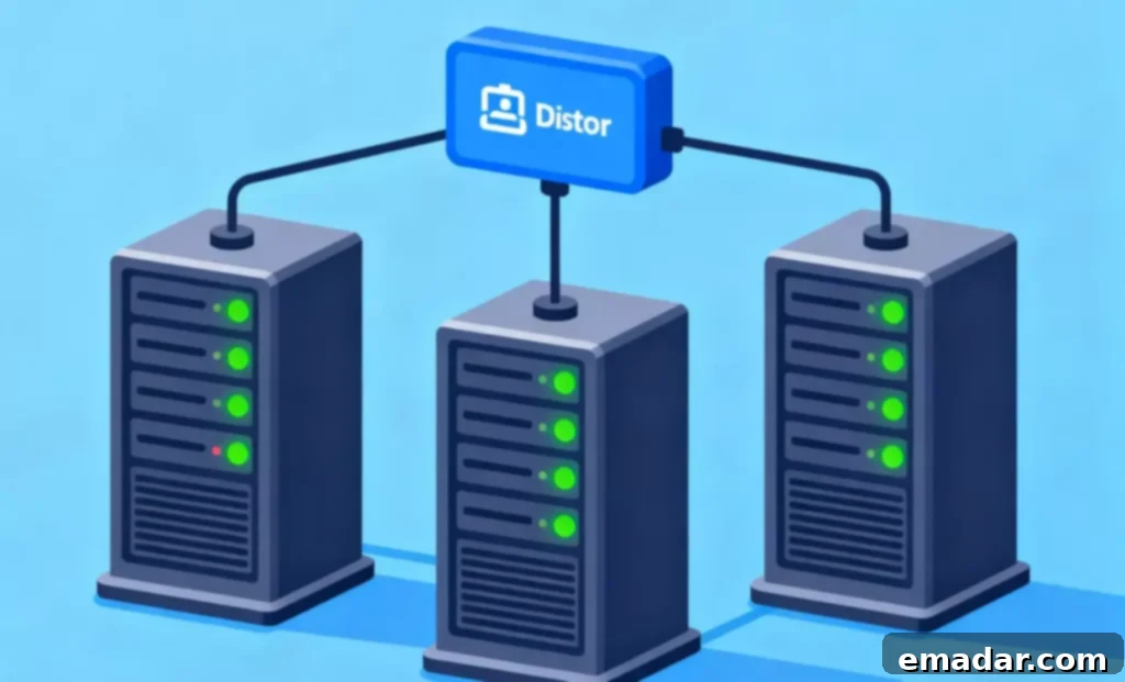 What is a Reverse Proxy? A Practical Guide from Principles to Business Implementation Diagram illustrating the concept of a reverse proxy, showing users connecting to the proxy which then directs traffic to multiple backend servers, hiding their identities.