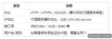 Firefox browser proxy settings
