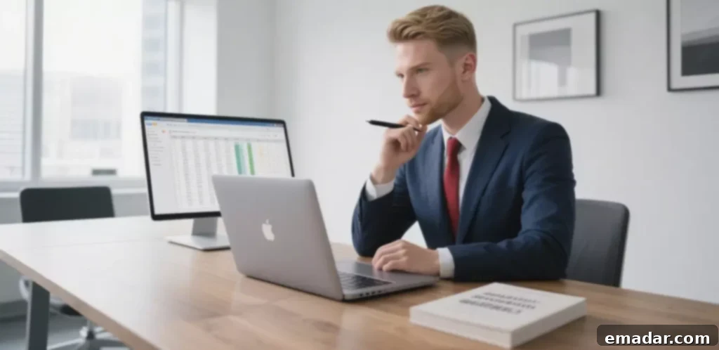 The Ultimate Guide to Parsing and Scraping Data in Google Sheets A person working on a laptop with Google Sheets open, illustrating data parsing and web scraping.
