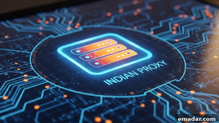 How to Use an Indian Proxy Server: Complete Guide for 2025 A user's device connecting to the internet via an Indian proxy server.