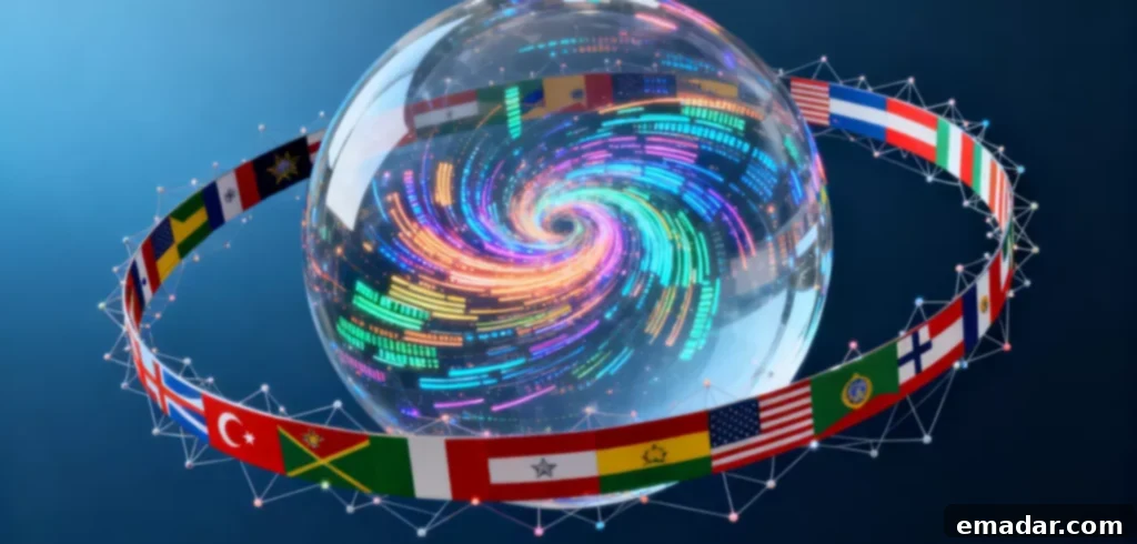 The Hidden Power of Proxyium: Exploring Proxy Science for Secure Online Exploration A digital river of data flowing around abstract obstacles, symbolizing how Proxyium bypasses internet restrictions.