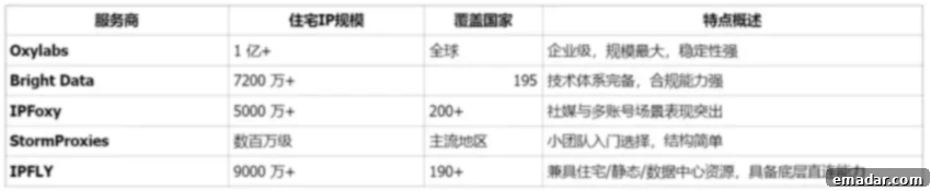 Which Overseas Residential Proxy IP is the Best? A 2025 Roundup of Leading Providers 3 Leading Residential Proxy Services
