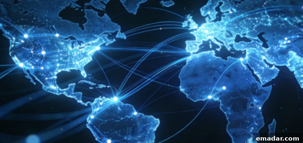 Best Residential Proxy Providers: A Guide for Businesses Dashboard showing a global map with connection points for residential proxies