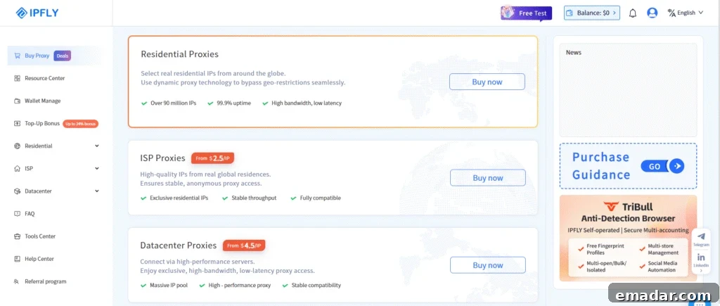 Buy Residential Proxies: A Beginner's Guide to Avoiding Pitfalls and IPFLY Setup Tutorial Choose residential proxy product