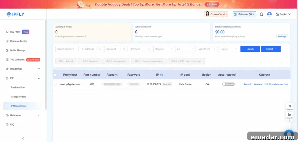 Buy Residential Proxies: A Beginner's Guide to Avoiding Pitfalls and IPFLY Setup Tutorial Retrieve credentials